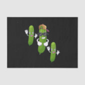 Funny Cucumber Pickle Dancing Food Seidenpapier (Vorderseite)