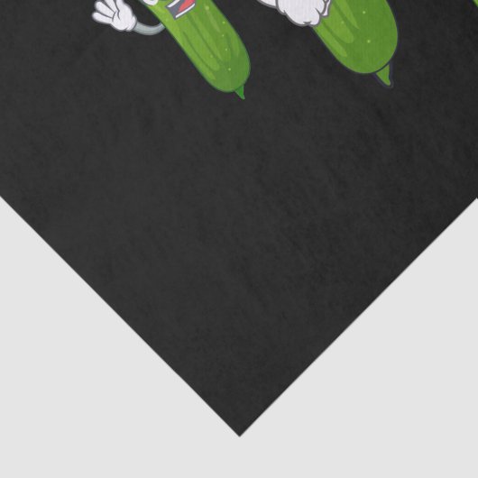 Funny Cucumber Pickle Dancing Food Seidenpapier (Ausschnitt)