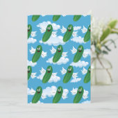 Funny Cucumber Pickles Fantasy Spaß Dankeskarte (Stehend Vorderseite)