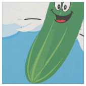Funny Cucumber Pickles Fantasy Spaß Emojis Stoff (Nahaufnahme)