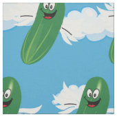 Funny Cucumber Pickles Fantasy Spaß Emojis Stoff (Muster)