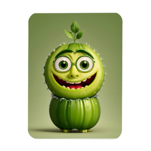 Funny cucumper Charakter Magnet (Vertikal)