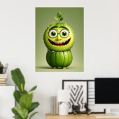 Funny cucumper Charakter Poster (Heimbüro)