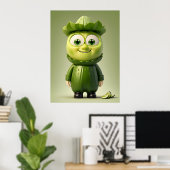 Funny cucumper Charakter Poster (Heimbüro)