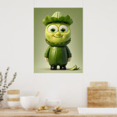 Funny cucumper Charakter Poster (Küche)