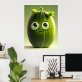Funny cucumper Charakter Poster (Heimbüro)