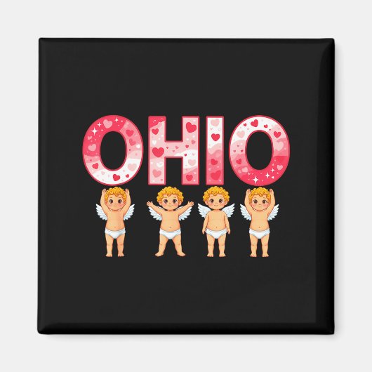 Funny Cud Ohio Midwestern Party O-h-i-o In Valenti Magnet (Vorne)