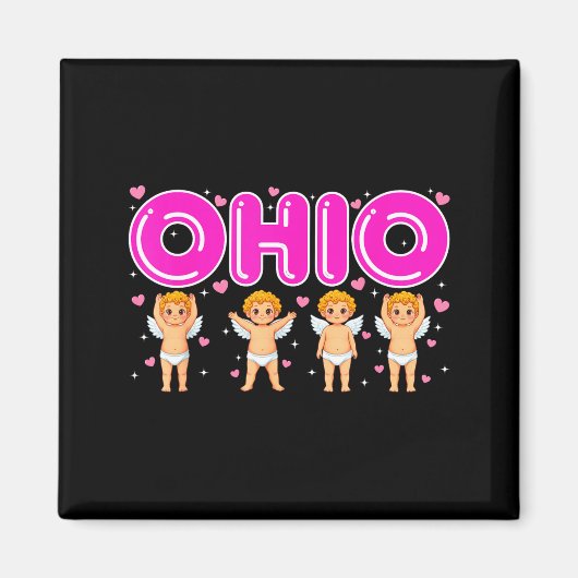 Funny Cud Ohio Midwestern Party O-h-i-o In Valenti Magnet (Vorne)