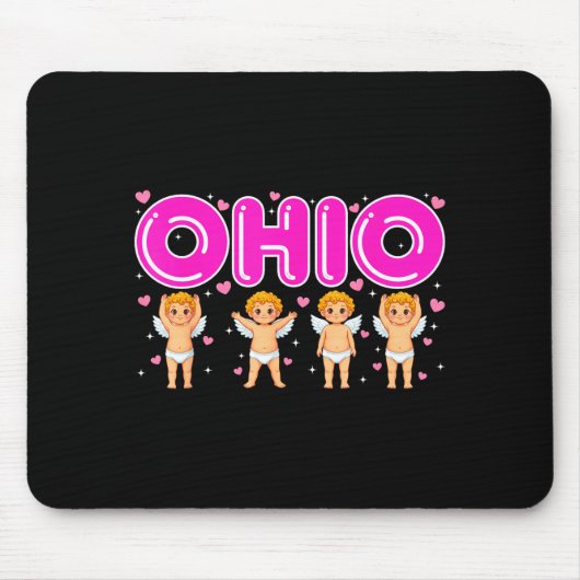 Funny Cud Ohio Midwestern Party O-h-i-o In Valenti Mousepad (Vorne)