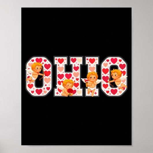 Funny Cud Ohio Midwestern Party O-h-i-o In Valenti Poster (Vorne)