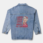 Funny Cupcake Backen Oma Quotes Cupcake Lover Jeansjacke (Rückseite)
