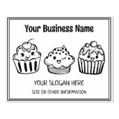 Funny Cupcake, Baking Custom Business, große Gummistempel (Prägung)