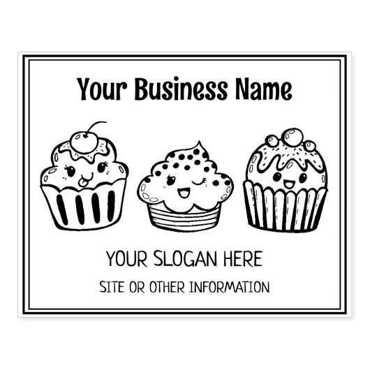 Funny Cupcake, Baking Custom Business, große Gummistempel (Prägung)