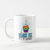 Funny Cupcake Candle Blow Me It's My Birthday  Kaffeetasse (Links)
