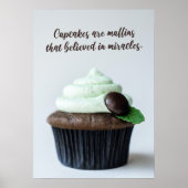 Funny cupcake Puns Wohnzimmer Küche Kunst Poster (Vorne)