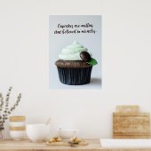 Funny cupcake Puns Wohnzimmer Küche Kunst Poster (Küche)