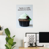 Funny cupcake Puns Wohnzimmer Küche Kunst Poster (Heimbüro)