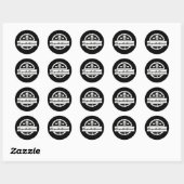 Funny cupcake Queen word art Runder Aufkleber (Blatt)