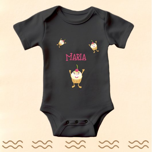 Funny cupcakes baby strampler