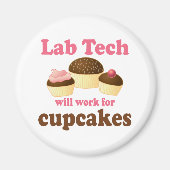 Funny Cupcakes Design Labrador Tech Magnet (Vorne)