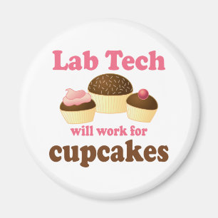 Funny Cupcakes Design Labrador Tech Magnet