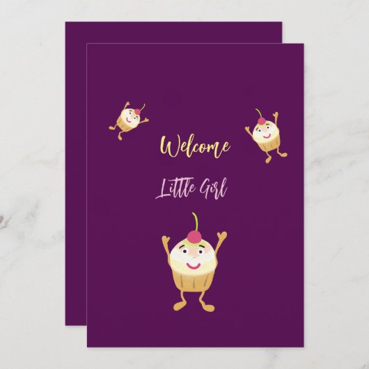 Funny cupcakes feiertagskarte (Vorne/Hinten)