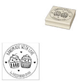 Funny Cupcakes, handgefertigt mit Liebe, Gummistempel (Stempel)