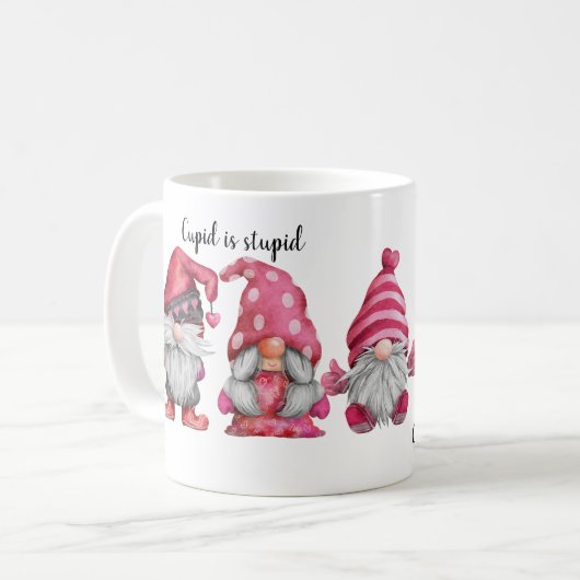 Funny Cupid ist stupiden Wasserfarbe Valentine Gno Kaffeetasse (Vorderseite Links)