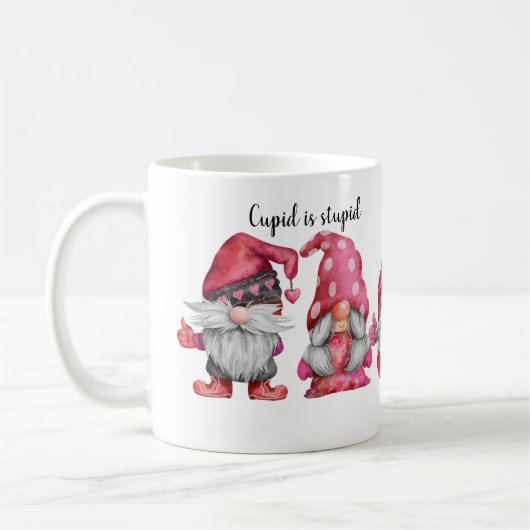 Funny Cupid ist stupiden Wasserfarbe Valentine Gno Kaffeetasse (Links)