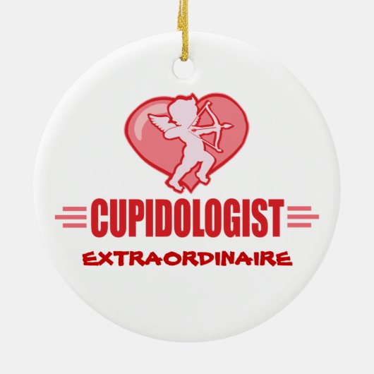 Funny Cupid Liebe Keramikornament (Hinten)