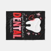 Funny Cupids Favorite Dental Istant Valentines Day Fleecedecke (Vorderseite (Horizontal))