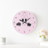 Funny Curiosity Eyes - Cartoon Zeichne glückliches Große Wanduhr (Zuhause)