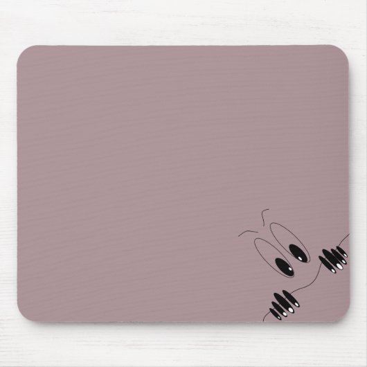 Funny Curiosity Eyes - Cartoon Zeichnend Glücklich Mousepad (Vorne)