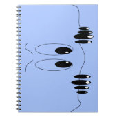 Funny Curiosity Eyes - Cartoon Zeichnend Glücklich Notizblock (Vorderseite)