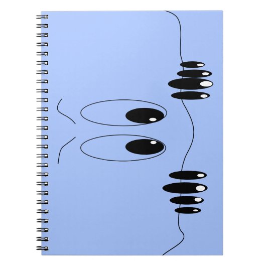 Funny Curiosity Eyes - Cartoon Zeichnend Glücklich Notizblock (Vorderseite)