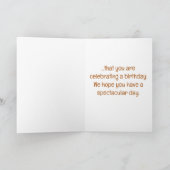 Funny Curious Amber Brown Chickens Nah-Up Foto Karte (Innenseite)