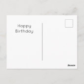 Funny Curious Cat 40. Geburtstag Postkarte (Rückseite)