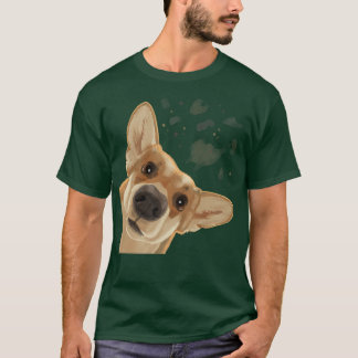 Funny Curious Dog Welsh Corgi T-Shirt