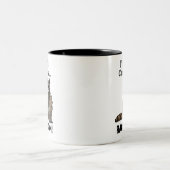 Funny Curious Raccoon Zweifarbige Tasse (Mittel)