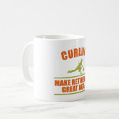 Funny Curling Curlers Ruhestand Geschenk Kaffeetasse (Vorderseite Links)