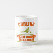 Funny Curling Curlers Ruhestand Geschenk Kaffeetasse (Mittel)