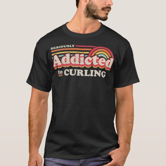 Funny Curling Design ernsthaft angesprochen T-Shirt (Vorderseite)