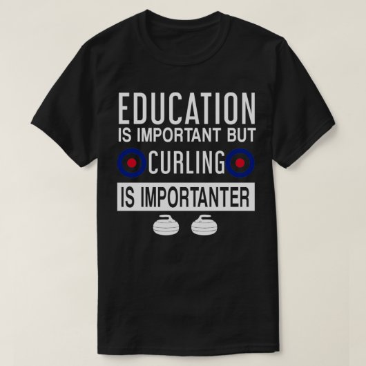 Funny Curling Design Geschenk T-Shirt (Design vorne)