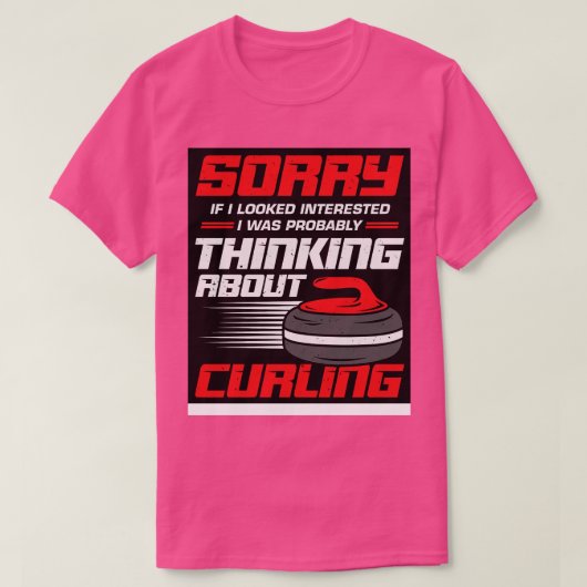 Funny Curling Player Sport Curler Geschenk T-Shirt (Design vorne)