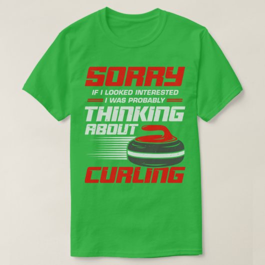 Funny Curling Player Sport Curler Geschenk T-Shirt (Design vorne)