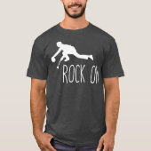 Funny Curling Rock on Cool Curler Gift T-Shirt (Vorderseite)