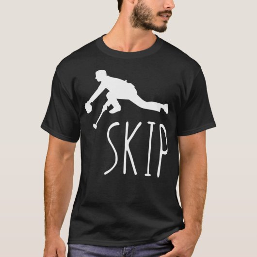 Funny Curling Skip Cool Curler Geschenk T-Shirt (Vorderseite)