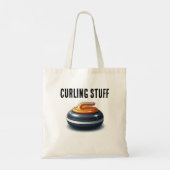 Funny Curling Stone Sport Tragetasche (Rückseite)