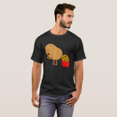 Funny Curly Fries Designs Potato Food Eaters T-Shirt (Vorne ganz)
