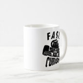Funny Curry Autofahrkatze Kaffeetasse (VorderseiteRechts)